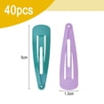 thumbnail image 2 of 40 PCS Pinzas para el cabello de 2 pulgadas Accesorios para el cabello con hebilla de metal para mujer Clip de gota de color, 2 of 6