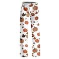 thumbnail image 4 of MLQIDK Pajama Pants Unisex 2026 Lounge Plus Size Pumpkin Bat Ghost Pj Pants Fleece Comfy Home Baggy Pajama Pants Halloween Drawstring Bottoms White XL, 4 of 4