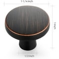 thumbnail image 4 of Ravinte 25 Pack Drawer Pulls 1-1/4 Inch Kitchen Cabinet Knobs Solid Round Dresser Drawer Knobs Oil-Rubbed Bronze Dresser Knobs Drawer Knobs Simple Cabinet Hardware For Cupboard Drawer Pulls, 4 of 7