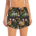 thumbnail image 2 of Rateoe Farm Animals 2 Printed 2 in 1 Women's Workout Shorts for Athletic Gym Running Shorts with Phone Pockets-Large, 2 of 7