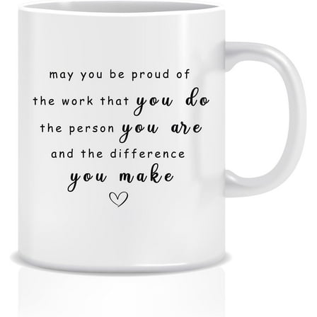 Thank You Gifts Coffee Mug, Thank You Gift for Women, Employee Appreciation Gift for Coworkers Appreciation Gifts for Teacher Friends, Difference Maker Coffee Mug 11oz 134