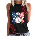thumbnail image 2 of Bovemsi Baseball Shirt Women Baseball Mom Tank Tops Graphic Tee Cute Workout T Shirts Casual Summer Sleeveless Vest, Black Women's Summer Tank Tops, XXL, 2 of 4