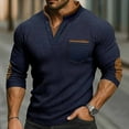 thumbnail image 2 of Mens Shirts Under $10 Mens Sweatshirt Waffle Long Sleeve Shirt Casual Thermal Knited Stand Collar Henley Pullover Warm Cozy V Neck Clothes, 2 of 6