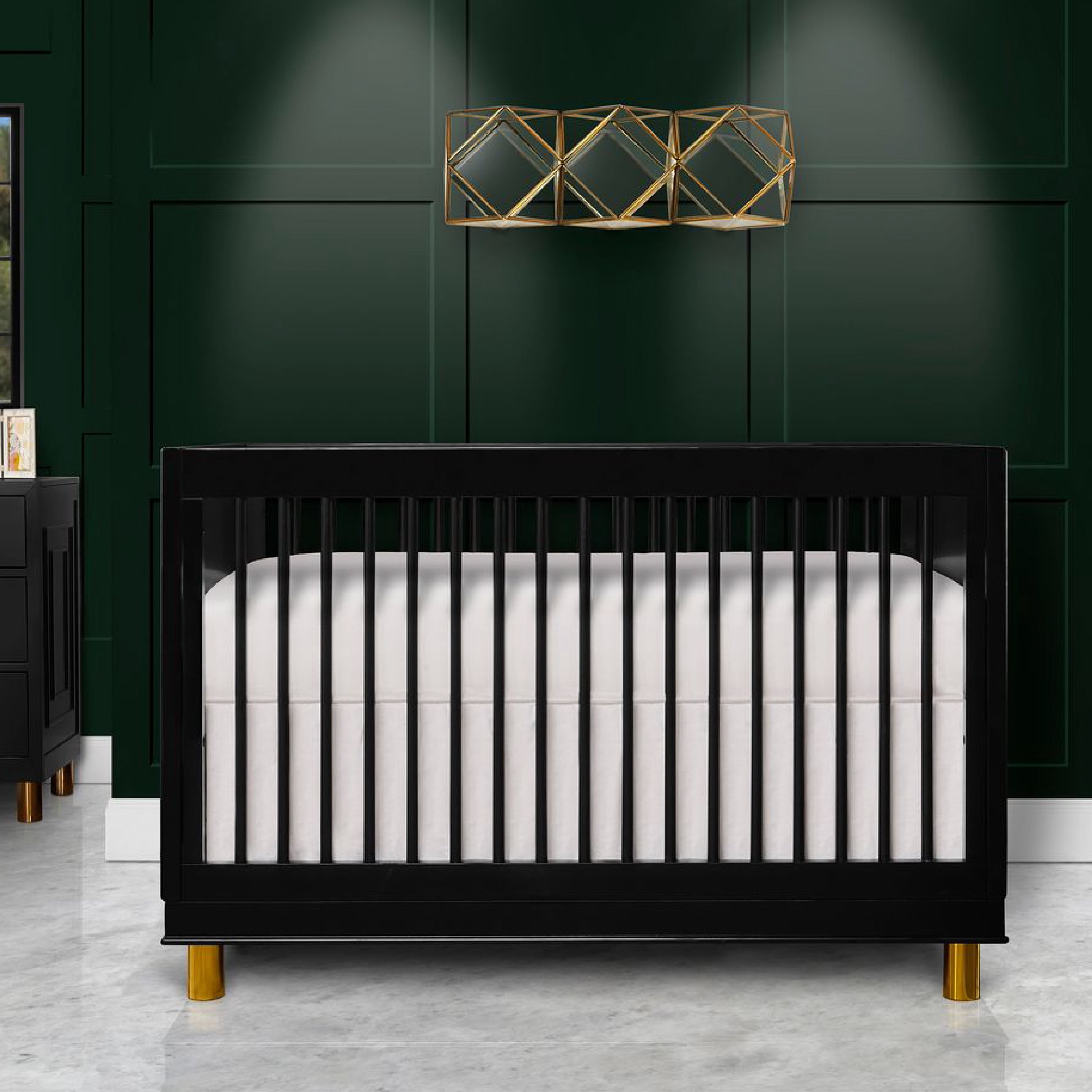 Evolur Loft Art Déco Crib in Black