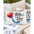 thumbnail image 6 of Happy Father's Day Throw Pillow Cover, Red Love Blue Polka Dot Tie Rectangle Decorative Pillow Case Protector Soft Cushion Cover Lumbar Pillowcase for Couch Sofa Bedroom Car Chair Decor 20x30 Inch, 6 of 8