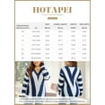thumbnail image 5 of HOTAPEI V Neck Sweaters for Women Color Block Striped Knitted Sweater Long Sleeve Pullover Sweaters Knit Tops, 5 of 5