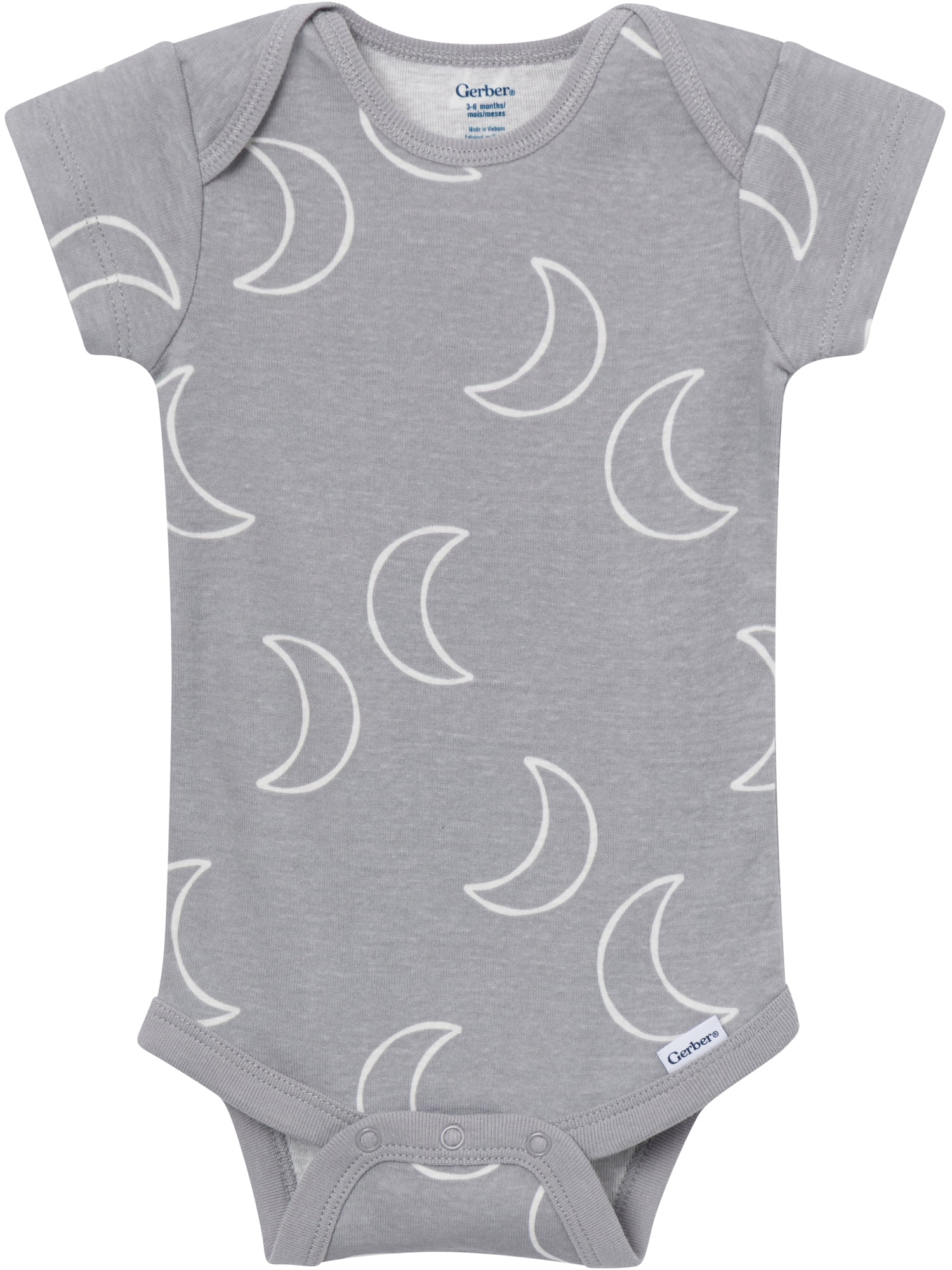 Gerber Baby Neutral Short Sleeve Onesies, 8-Pack, Sizes 0/3 Newborn - 12 Months