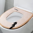 thumbnail image 4 of Steadline Toilet Seat Warmer Cover,Bathroom Soft Thicker Warmer with Zipper Snaps Fixed Stretchable Washable Fiber Cloth Toilet Seat Covers Pads Easy Installation & Cleaning, 4 of 6