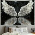 thumbnail image 2 of BCIIG Tapestry Wall Hanging, Aesthetic Trippy Boho Psychedelic Funny Hippie Wall Tapestry Angel Wings Art Decor for Bedroom Living Room College Dorm 40x60inch, 2 of 6