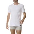 thumbnail image 2 of adidas Men T-Shirt, 2-pack - Crew Neck Shirt, Active Flex Cotton, solid colour White L (Large), 2 of 5
