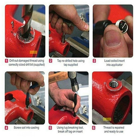 Thread Repair Kit, Hand Tool M3 Thread Repair Kit, Practical Easy Storage Processing Machinery for Repair Work