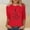 #0003-Red, variant on Womens Plus Size Tops Merry Christmas Shirts for Women 3/4 Sleeve Funny Print Tops Holiday Party Tee Crew Neck Casual Cotton T-Shirts Xmas Gifts