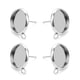 thumbnail image 4 of 20 piezas de aretes de metal con base de cabujón en blanco 16mm, 4 of 9