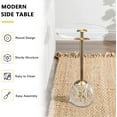 thumbnail image 3 of Clear Acrylic End Table,Side Table Set of 2, Modern Small Round Table with Solid Base for Living Room, Bedroom, 3 of 7