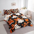 thumbnail image 3 of Manfei Halloween Ghost 7-Piece Twin Bedding Sets,Girls Bow Knot Bedding Comforter Set,Orange White Black Sheet Sets For Child,Breathable Home Decor Reversible, 3 of 8