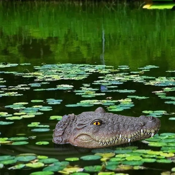 FurNest Crocodile Alligator Head Floating Decoy Animal Ornament Garden Pool De
