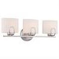 thumbnail image 2 of 3-Light Vanity Fixture with Etched Opal Glass in Brushed Nickel, 2 of 2