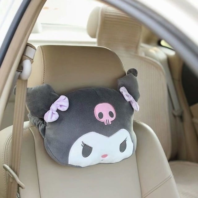 Kuromi My Melody Inspired Car Neck Headrest Pillow and Seatbelt Covers –  PeachyBaby