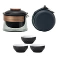 thumbnail image 4 of veasfak Travel Tea Set Ceramic Tea Cup Teapot and Cup Set for Parties Daily Climbing B, 4 of 9