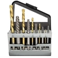 thumbnail image 1 of 10-Piece Cobalt Left-Handed Screw Extractor and Drill Bit Set, 1 of 5