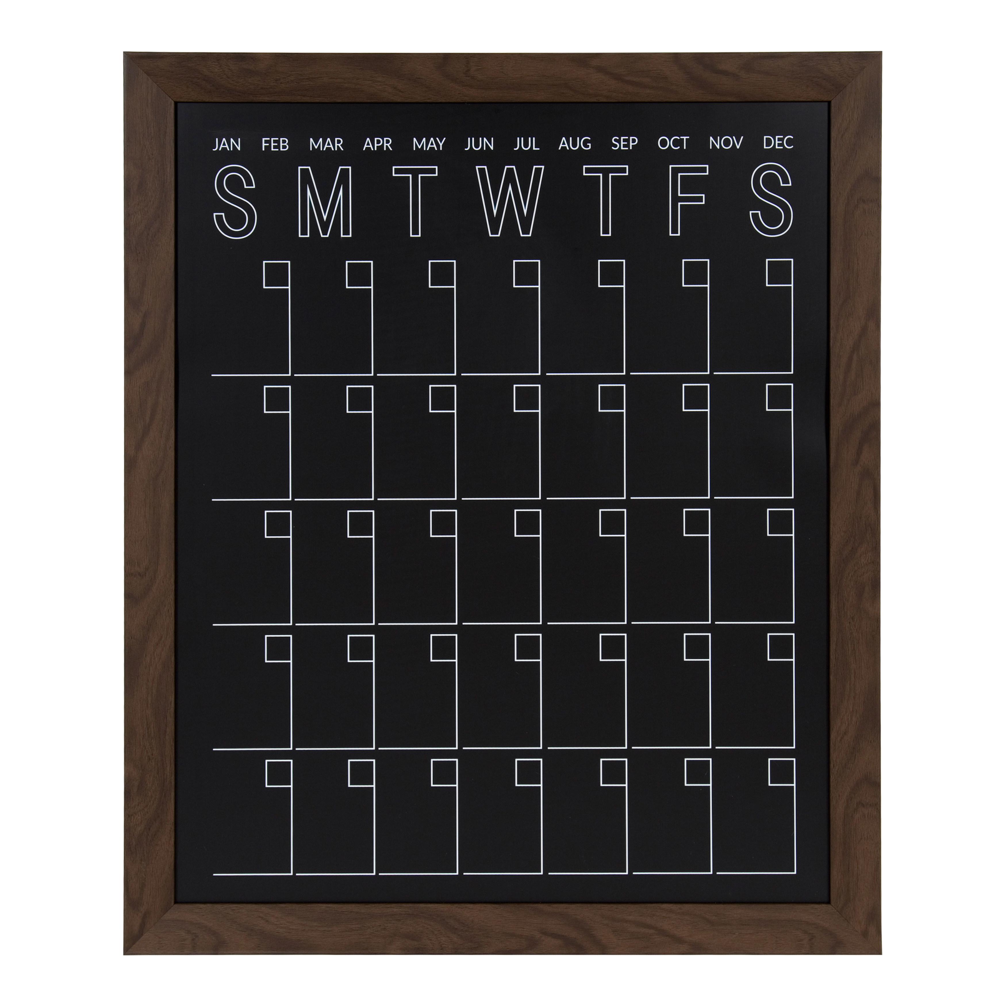 DesignOvation Beatrice Framed Chalkboard Monthly Calendar