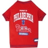 Pets First MLB Philadelphia Phillies Tee Shirt for Dogs & Cats. Officially Licensed - Extra Small