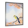 thumbnail image 2 of Beautiful Blue Bird Sitting On Flowering Branch II 16 in x 32 in Framed Painting Canvas Art Print, by Designart, 2 of 4