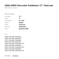 thumbnail image 2 of 2004-2009 Chevrolet Trailblazer 17" Charcoal OEM Factory Wheel Rim 9594946, 2 of 2