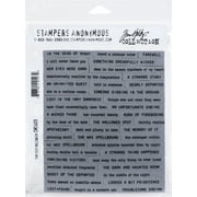 Tim Holtz Cling Stamps 7"X8.5"-Tiny Text Halloween