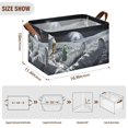 thumbnail image 7 of Yayeee Foldable Storage Basket for Shelves with Handles Waterproof Cloth Bins, Astronaut with Beer, 7 of 7