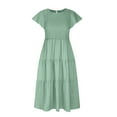 thumbnail image 6 of gbyLJF Plus Size Dress with Pockets Stretchy Dress Plus Size Tennis Dress Formal Floral Dress Green L, 6 of 7