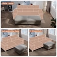 thumbnail image 6 of Modular Storage Ottoman for Sectional Sofa Chenille Upholstered Footrest Stool for Living Room Gray, 6 of 9
