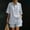 *Gray, variant on Women's Two Piece Outfit, Linen Blend Notch Collar Button Top and Elastic Waist Shorts Set with Pockets Khaki,Women's Plus M