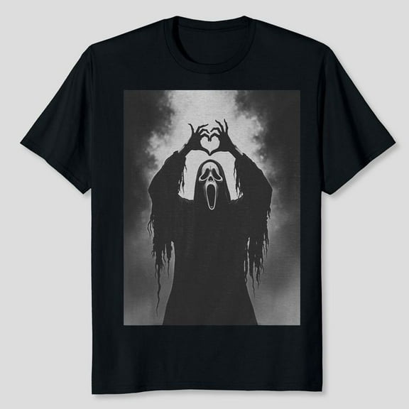 Scary Face Horror Poster T-Shirt, Men's And Women's Graphic Tee 100% Cotton by TBun, Full Sizes S-5XL