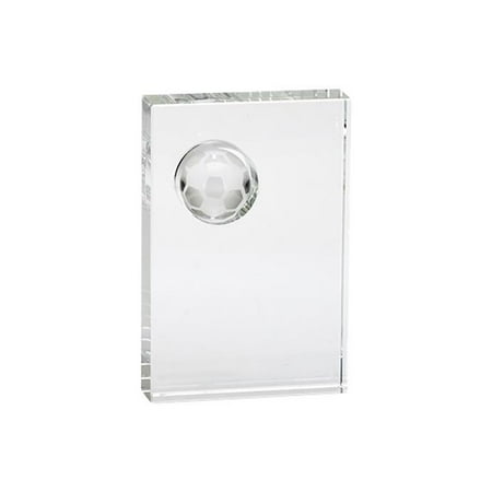 Soccer Trophies - Creative Gifts International 004781 6.5 x 4.25 in. Optic Rectangle Soccer Trophy, Medium