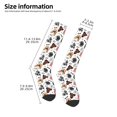 thumbnail image 2 of Goofa Hip Hop Dog Pattern Adult Stockings, Color-Block Knee High Socks, Comfortable and Breathable, Soft and Stretchable, Sports, and Decoration, 2 of 6