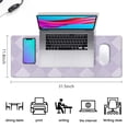 thumbnail image 5 of Sleek Pastel Checkered Desk Mat - Aesthetic Office Decor, Extra Large Mouse and Laptop Pad, Game Mat - Revolutionize Your Workspace, Size 31.5x11.8in., 5 of 7
