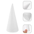 thumbnail image 2 of 12Pcs Polystyrene Cone Craft Small White Foam Cone for Children and All Ages, 2 of 8