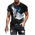 thumbnail image 2 of Xysaqa Men's Big & Tall Funny Graphic Tees Mens Summer T-Shirts Casual Crewneck Cool Party Short Sleeve Novelty Cats Printed Shirts Mens Shirts 3X 4X 5X Summer Savings, 2 of 5