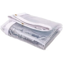 Tarps Now Marine Grade Clear Vinyl Tarp, (10' x 12') with Brass Grommets - Waterproof Heavy Duty Tarp Canopy Sheet Cover Multi Purpose Tarpaulin for Indoor and Outdoor - 27 oz and 30 Mil
