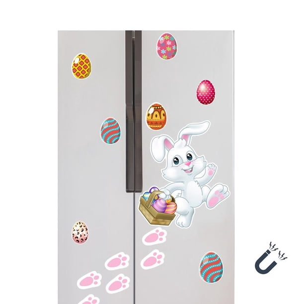 Imanes De Nevera De Conejito De Pascua, Pegatina De Imán De Nevera, Pegatina De Imán De Huevo De Pascua De Conejito, Decoración De Cocina Para El Hogar De Pascua 15 Piezas Serendint HA034926-00