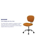 thumbnail image 5 of Flash Furniture Mid-Back Orange Mesh Padded Swivel Task Office Chair with Chrome Base, 5 of 13
