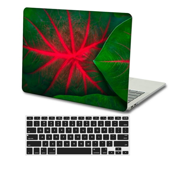 KSK KAISHEK Compatible with Old MacBook Air 13" Case 2010-2017 Rel. Model A1466 A1369, Plastic Hard Case Shell Cover + Black Keyboard Cover, Plants series 0670