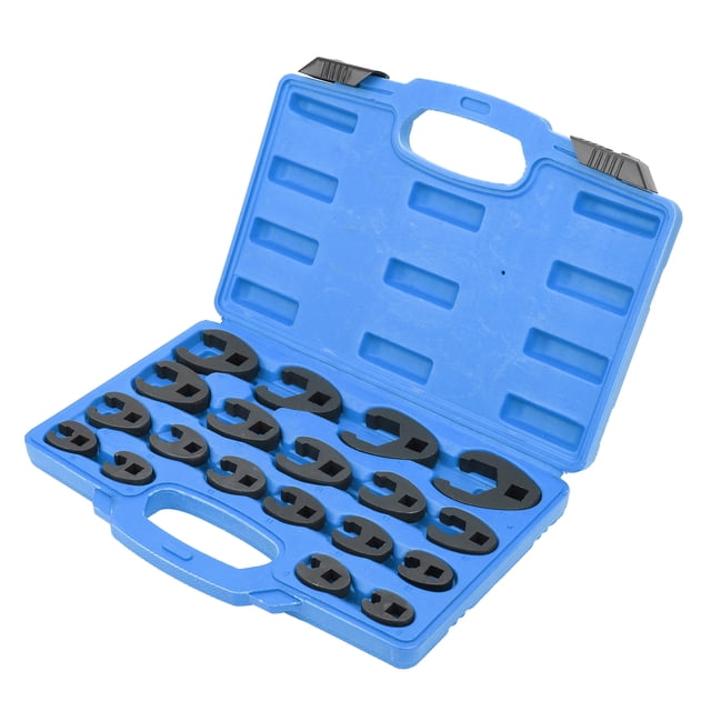 Juego métrico de llaves de pata de gallo de 19 piezas de acero CrMo de 832 mm/0,31,3 pulgadas con herramienta manual de caja de herramientas