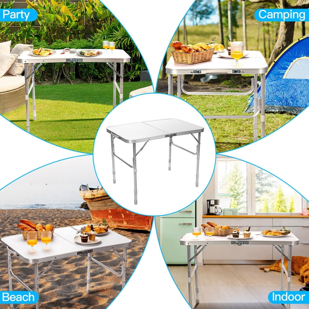 Aimee Lii Adjustable Portable Aluminum Patio Folding Camping Table for Outdoor and Indoor, Outdoor Picnic Camping Equipment Aimee Lii Adjustable Portable Aluminum Patio Folding Camping Table for Outdoor and Indoor, Outdoor Picnic Camping Equipment