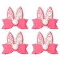 thumbnail image 1 of Miangastore Adorable Rabbit Ear Hair Clips with Bow Design for Kids Pink Fabric Easter Headdress 4 Pieces, 1 of 8