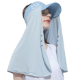 thumbnail image 1 of Sombrero protector solar, cortina, protección para el cuello, para verano, para exteriores, antiultravioleta, seda helada, chal largo, máscara con sombrero, 1 of 7