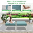 thumbnail image 2 of Cozyhome 2 Pc Outdoor Footstool, Patio Aluminum Ottomans With Thick Cushion, Compact And Comfortable, White, 2 of 9