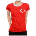 thumbnail image 2 of YMNXA Womens T Shirts Soccer Summer Turkey Graphic Print Short Sleeve Round Neck Fashion Breathable Soft Tee Top For Everyday Wear,Watermelon Red,M, 2 of 5