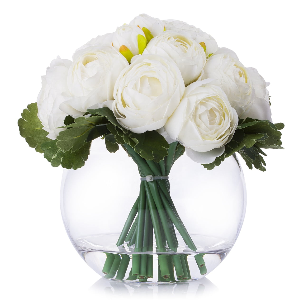 Enova Home Artificial Ranunculus Flower Arrangement in